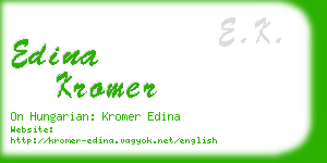 edina kromer business card